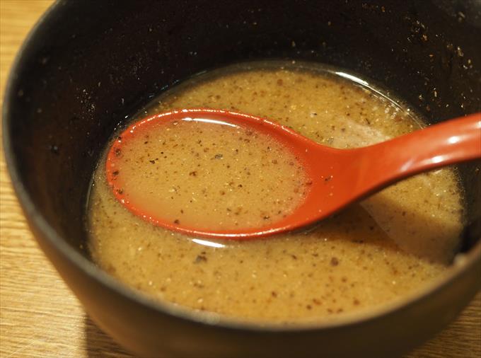 つけ麺是･空 スープ割りしたつけ麺のスープ