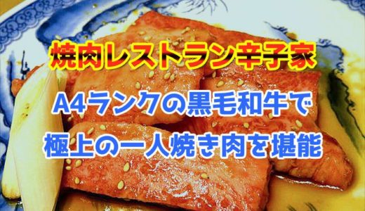 【辛子家】A4ランクの黒毛和牛で極上の一人焼き肉を堪能