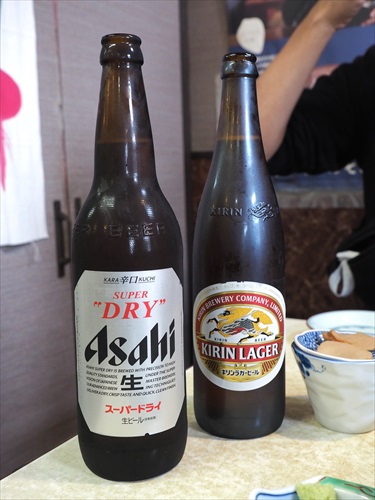 瓶ビール（アサヒとキリン）