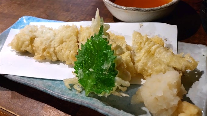 海鮮炉端 花せん穴子の天ぷら